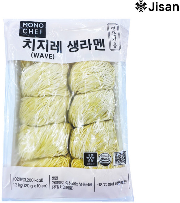 웨이브면 모노 치지레 생라면 (120g 10) 1.2kg, 1개