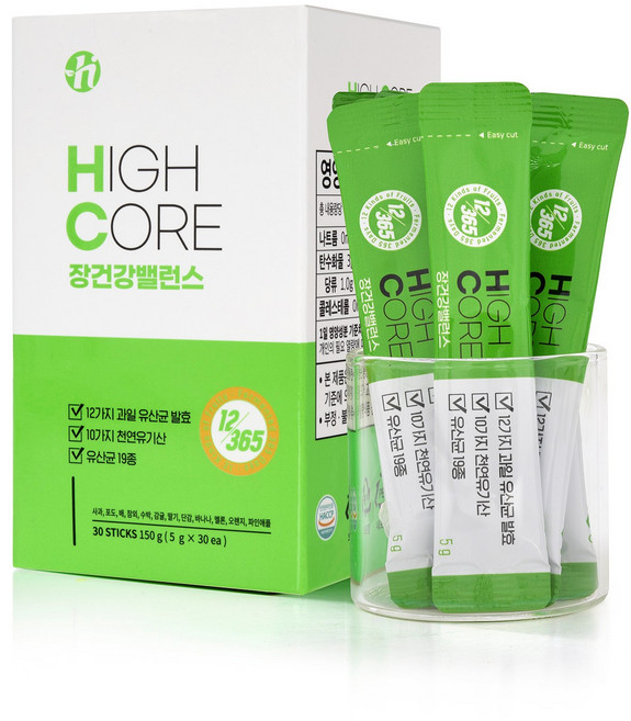 장건강밸런스 하이코어 면역력영양제 변비에좋은 유산균 천연유기산 방귀냄새 변비개선, 3세트, 30회분