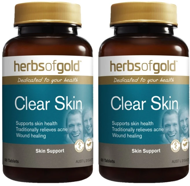 herbs Of Gold Clear Skin 허브 오브 골드 호주 클리어 스킨 60정 2팩 - 쿠팡