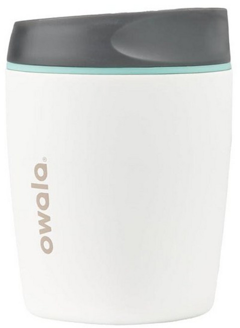 Owala SmoothSip 단열 스테인리스 스틸 커피 텀블러 재사용 가능한 아이스 컵 핫 여행용 머그 카푸치노에 적합 BPA 프리 283.5g(10온스) 네이비 (, 클라우드스케이프