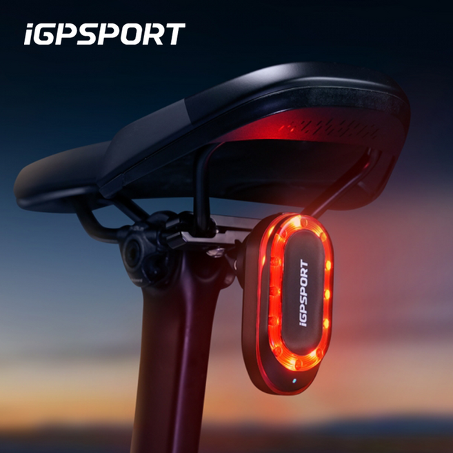 iGPSPORT 미니 자전거 후미등 스마트 브레이크 레이더 라이트, 1개