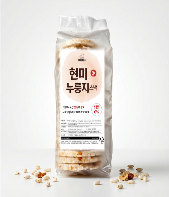 위아파머스 100% 국산 당제로 현미누룽지과자, 90g, 6개, 90
