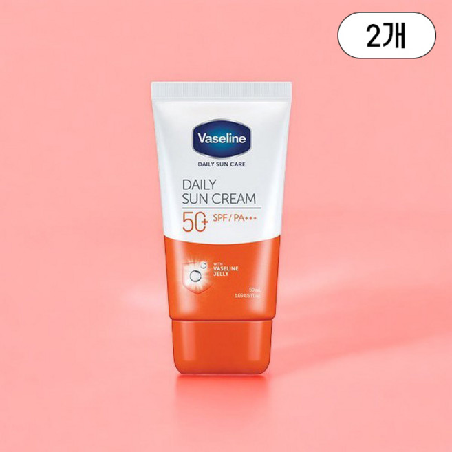 바세린 데일리 선크림 SPF50+ PA+++, 50ml, 2개