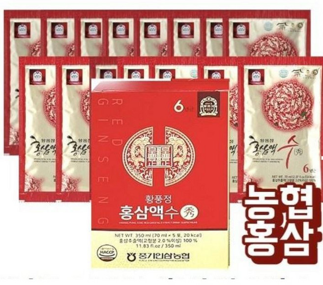 (농협홍삼) 6년근 홍삼액 수 70ml x 60포, 1개, 4.2L