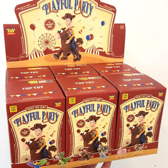 토이스토리 플레이풀 파티 랜덤 피규어 탑토이 우디 버즈라이트, 1개