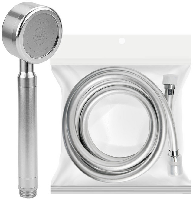 크리썸 알루미늄 고압 수압상승 절수 샤워기 헤드 + 360호스세트, 1개