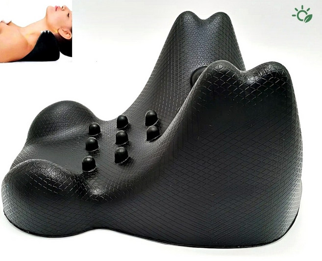 거북목 마사지 뭉친 근육 스트레칭기 뒷목 목덜미 지압 블랙