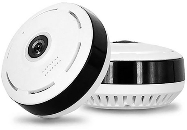 360度全景無線監控攝影機 高清夜視 雙向語音 移動偵測 多平台遠程監控, 1個, 詳見包裝