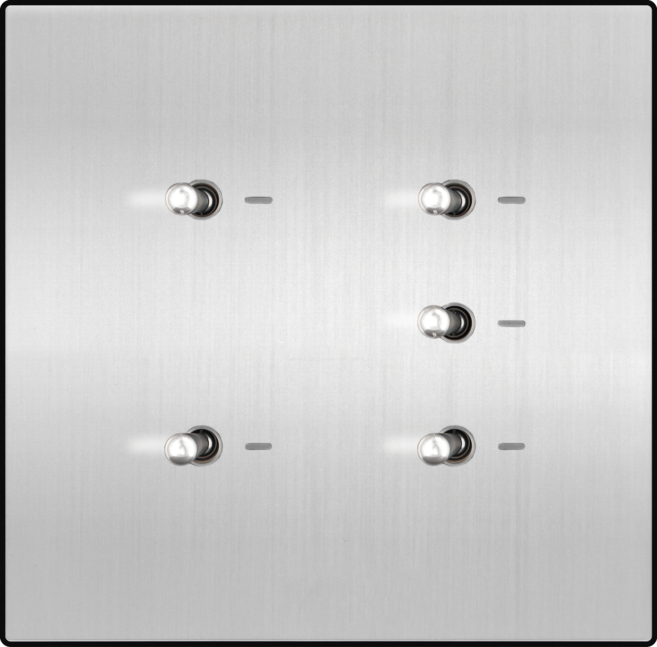 베코 베토 실버 토글 스위치 VEKO BETO, 실버 2개용 5구 [Logo X], 1개