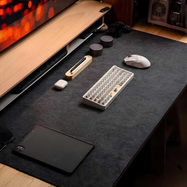 오브리버티 프리미엄 펠트 감성 데스크 매트, 블랙