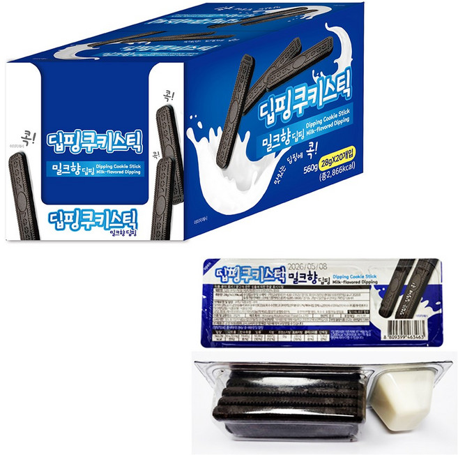 딥핑 쿠키스틱 밀크향 소비기한 26.05.08, 1개, 560g