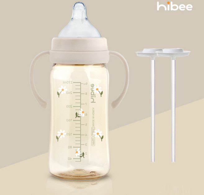하이비 자기주도젖병 PPSU 270ml 젖병1P+젖꼭지1P+핸들1P+추타입2p or 간편타입2p, 핸들1p/간편타입2p/데이지샌드/젖꼭지 M(3개월), 1개