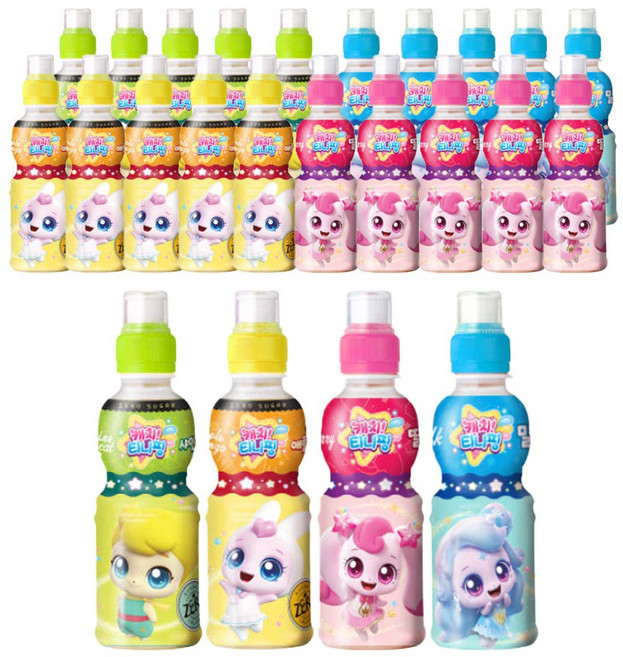 웅진 캐치 티니핑 어린이 음료 4종 혼합 각 6개 총 24개(딸기맛 6개/밀크맛 6개/ZERO애플망고맛 6개/ZERO샤인머스캣맛 6개), 24개, 200L