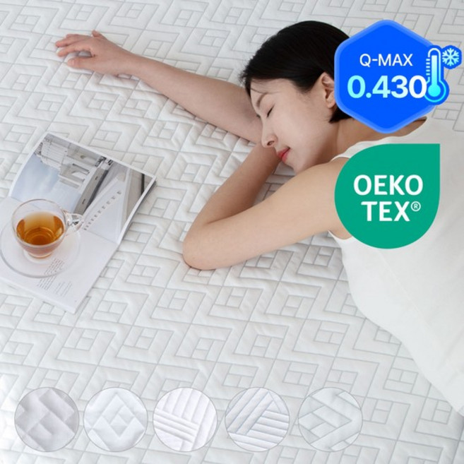 [1+1] 듀라맥스 아이스쿨 고강도 냉감 침대패드 단품 SS/Q/K 4타입