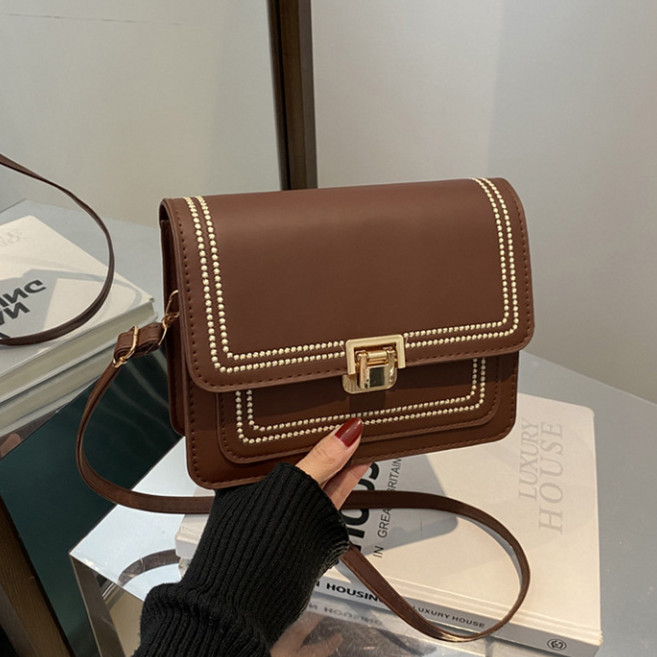 스티치 미니 스퀘어 크로스백