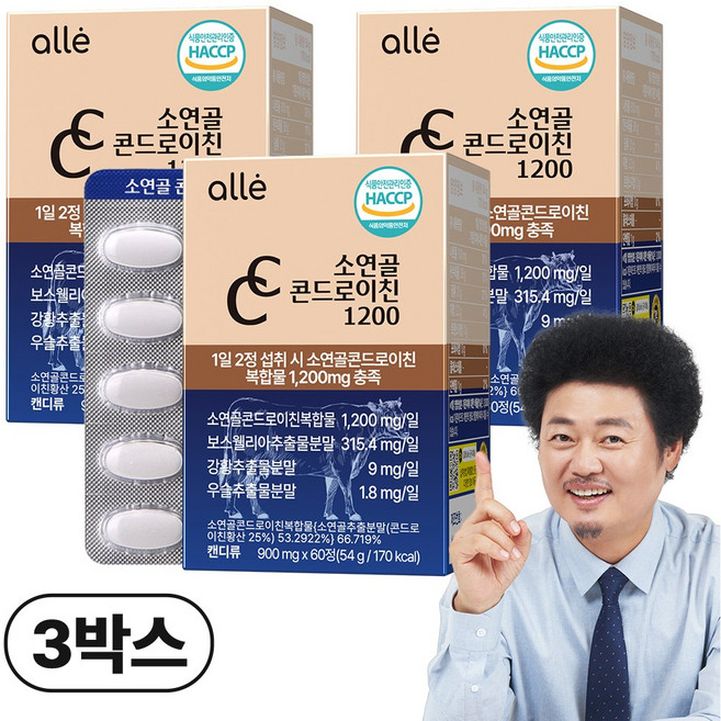 소연골 콘드로이친 1200 소유래 HACCP, 60정, 3박스