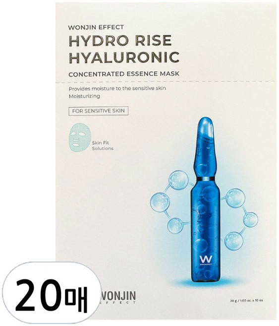 원진이펙트 하이드로 라이즈 히알루로닉 마스크, 20개, 1개입