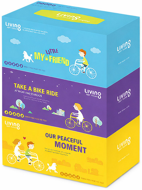 삼정펄프 리빙 각티슈 250매 2켭 3개입, 3개, 1개