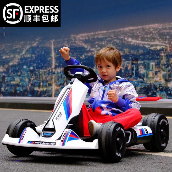 고카트 루지 드리프트 경주 차 1인용 나인봇 전동카트, 8 라지 카트 화이트+리모트 12V25 리튬배터리 듀얼, 듀얼 드라이브, 1개