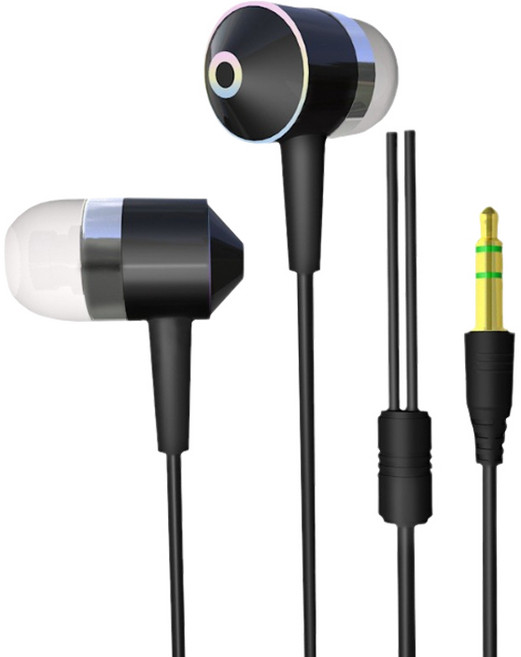 주닉스 유선 이어폰 K-15 헤드폰 3.5mm 플러그 화이트 블랙