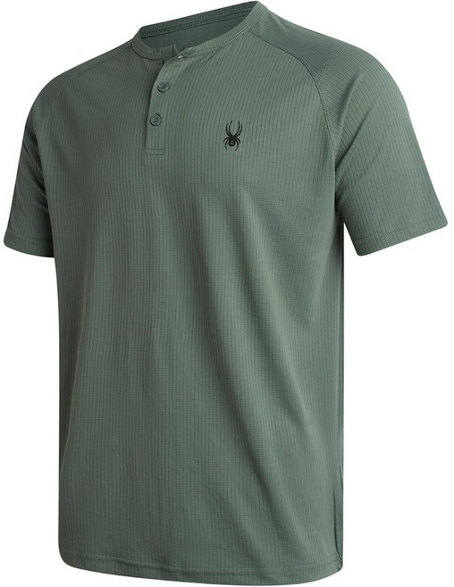 스파이더 남성 반팔 헨리넥 셔츠 (S-XL)