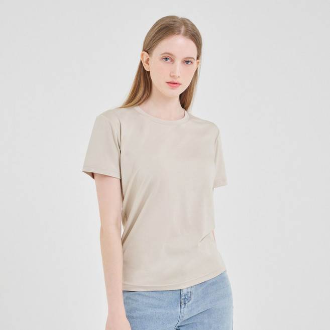 초냉감 프로쿨 반팔 티셔츠 여성 스판 라운드 쿨링 티 S-XL 기능성 아이스 냉장고 헬스 데일리 스포츠웨어