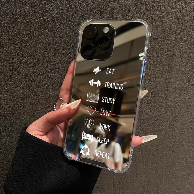 자율 디자인 미러 실리콘 아이폰 호환 케이스