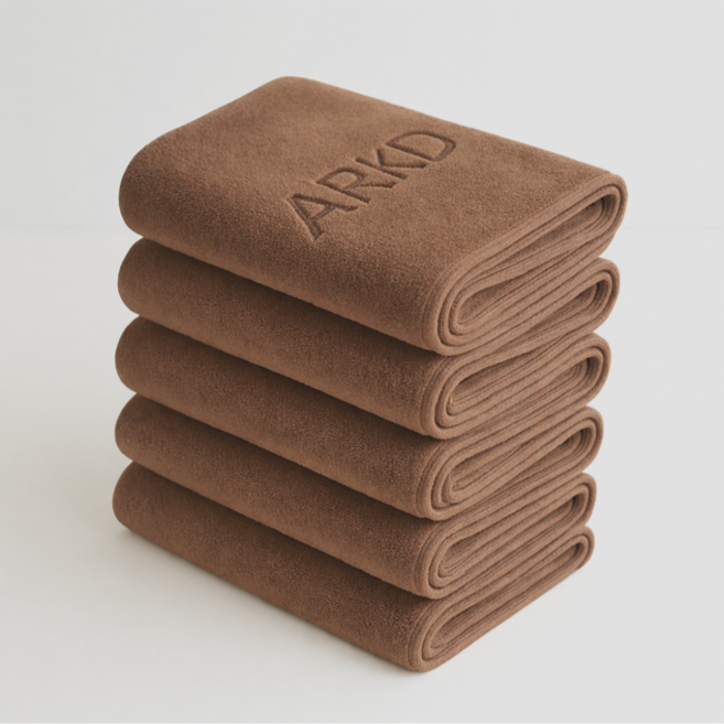 아크디 먼지없는 호텔 고급 수건, 5개, 모카