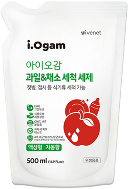 아이배넷 아이오감 1종 젖병&주방세제 액상형 리필 500ml, 1개