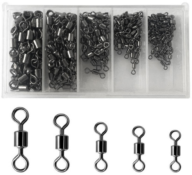 라인테크 맨도래 낚시도래 5종 210p, 1개, 블랙