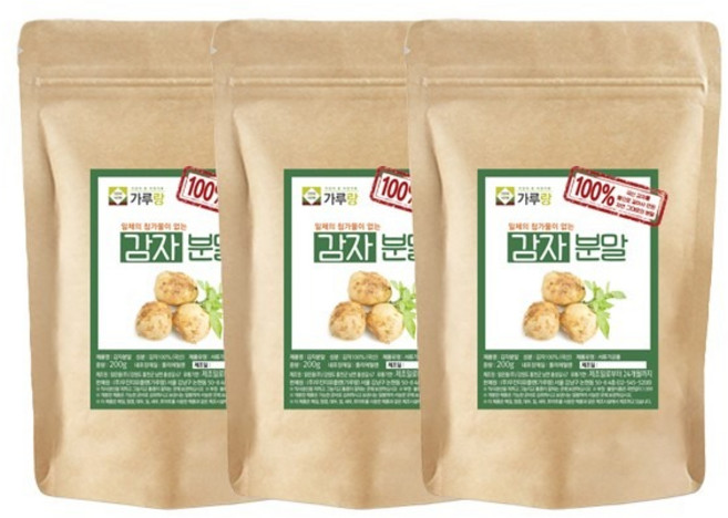 감자분말 선식 200g 묶음 국산100% 식사대용 선식다이어트 비타민C 비타민B, 3개