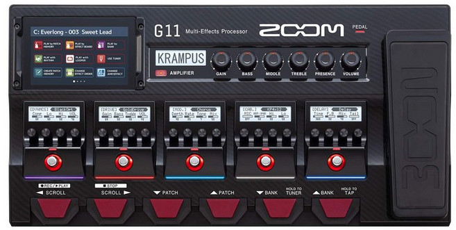 ZOOM G11 줌 기타용 이펙터IR 로더 기능 탑재 터치 패널 대응 플래그쉽, 1개