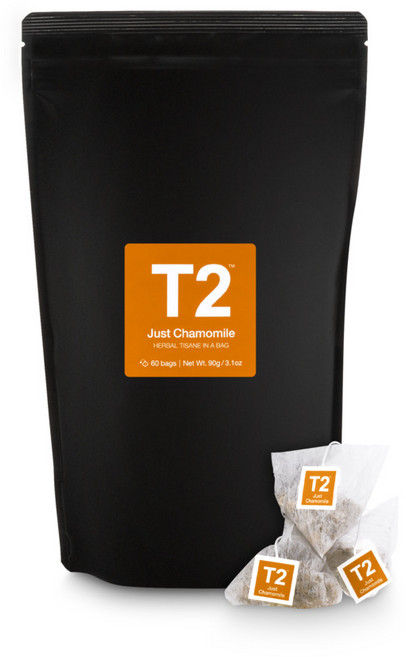 T2 캐모마일 티백 지퍼백, 1개, 60개입, 1.5g