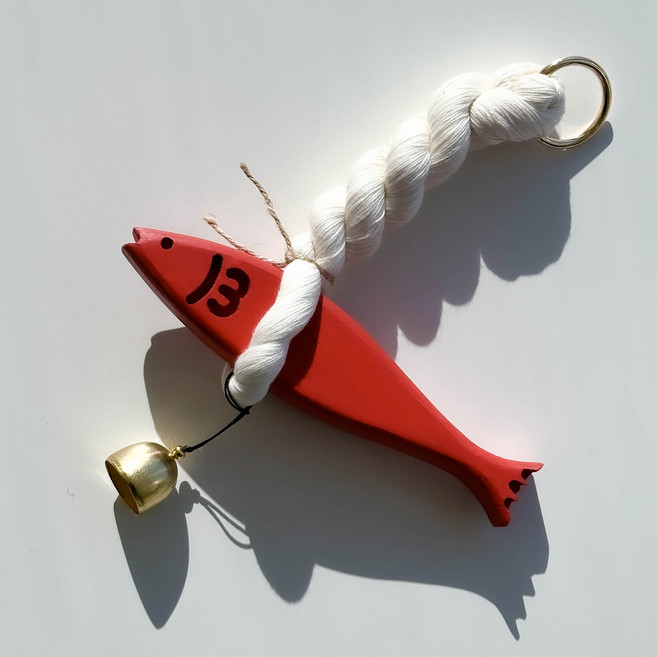 바른스튜디오 컬러 액막이 명태 자석 포함, 빨강