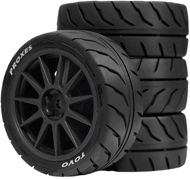 원격 제어 크롤러용 휠 타이어 필요 부품 비드락 휠 타이어, Black