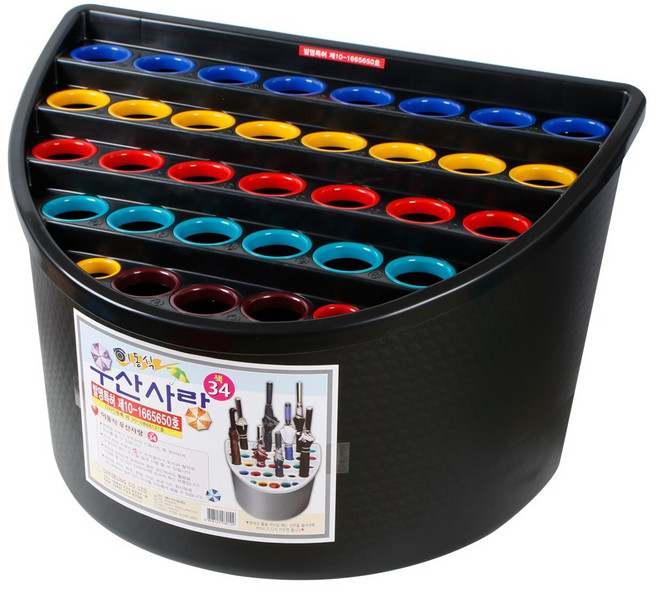 카시안 이동식 우산사랑 우산꽂이 (색34) 블랙 CN 34구 대용량 카페 학교 우산 보관함, 1개