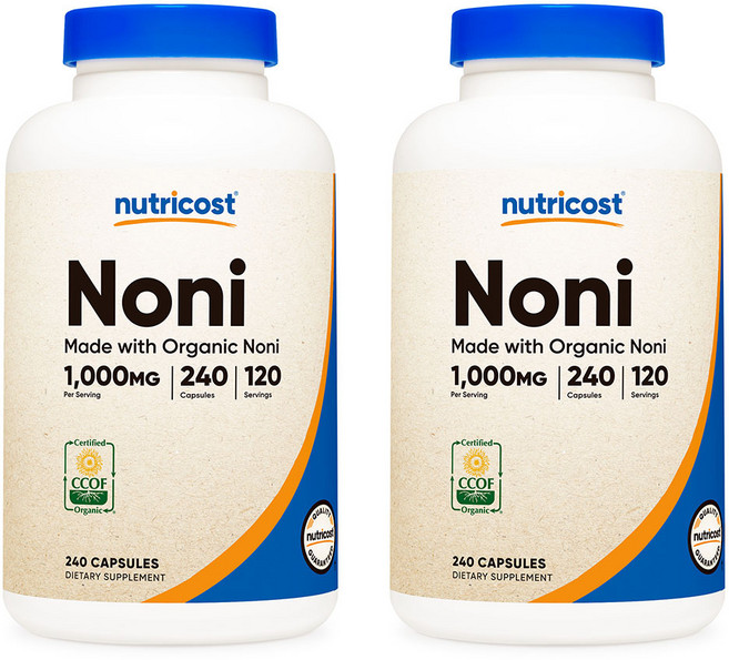 뉴트리코스트 오가닉 노니 1000mg 240캡슐, 240정, 2개