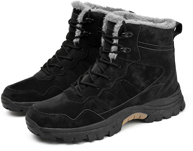 남성용 특대 사이즈 양털 안감 마틴 스타일 눈길 부츠