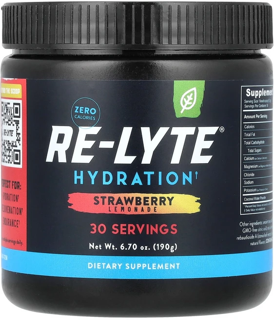 Redmond Re-Lyte® Hydration Strawberry Lemonade 6.7 oz (190 g), 189 g, 190g, 1개 - 쿠팡