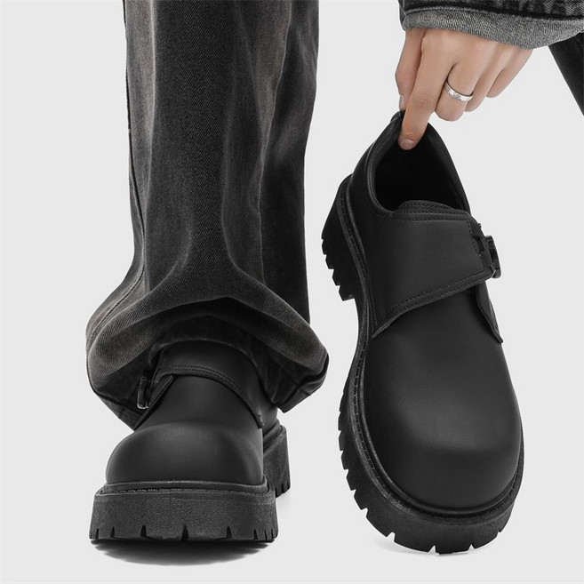 男款德比鞋 春季休閒復古厚底英倫風