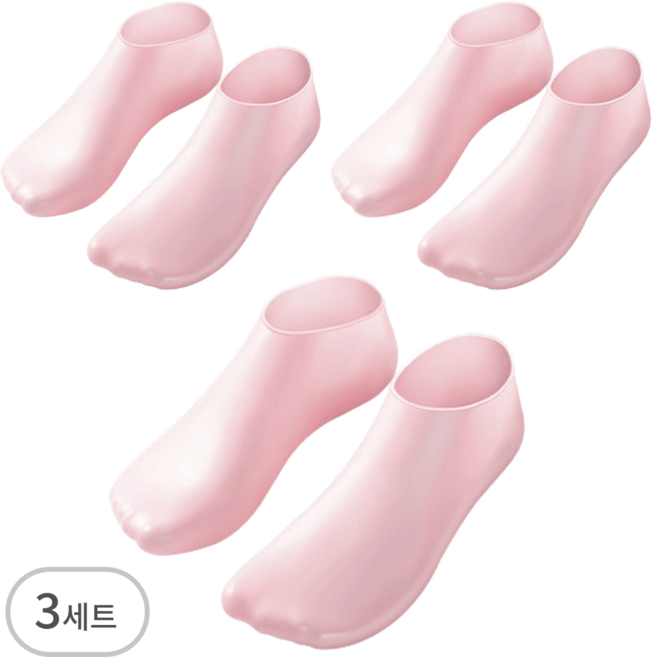 IFNA 발각질 보습 풋케어 실리콘 양말, 1세트, 3개