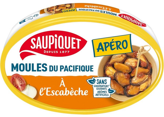 SAUPIQUET 에스카베체 홍합 12캔 110g, 11개