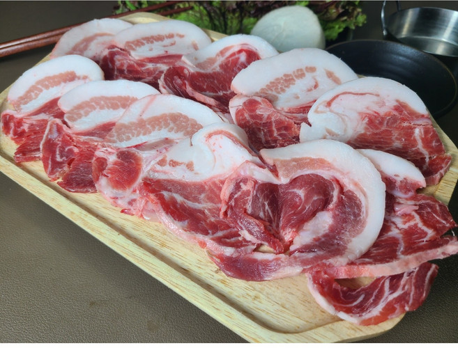 [한돈]국내산 뽈항정살 뒷고기 캠핑고기 특수부위 덜미살 뽈살 항정살 돈두롤, 2개, 500g