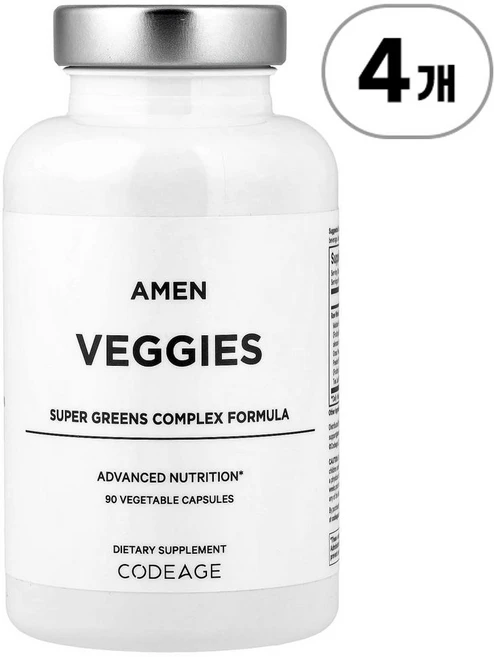 코드에이지 에이멘 베지 Codeage Amen Veggies 90정, 4개 - 쿠팡