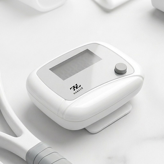 하네르 디지털 클립 만보기, 1개, 노블화이트