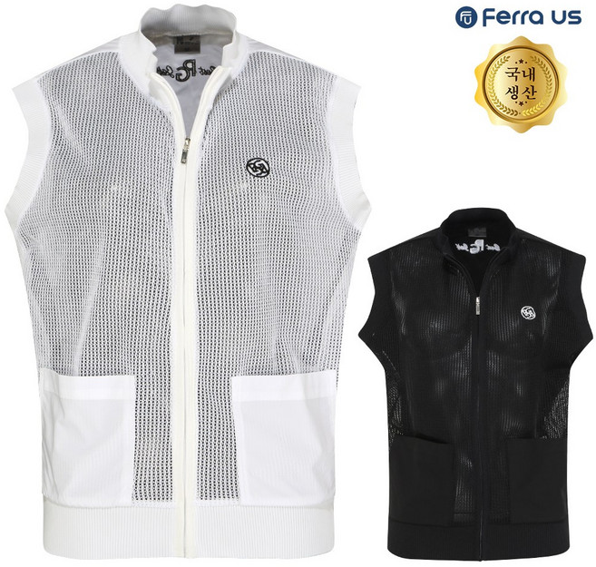 골프연습용품 골프용품 페라어스 여성 국산 사이드 레터링 망사 골프조끼 AVM