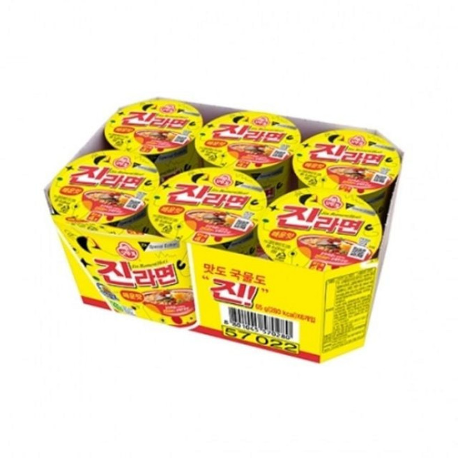 오뚜기 진라면컵 매운맛 소컵 65g 6입 1박스, 1개