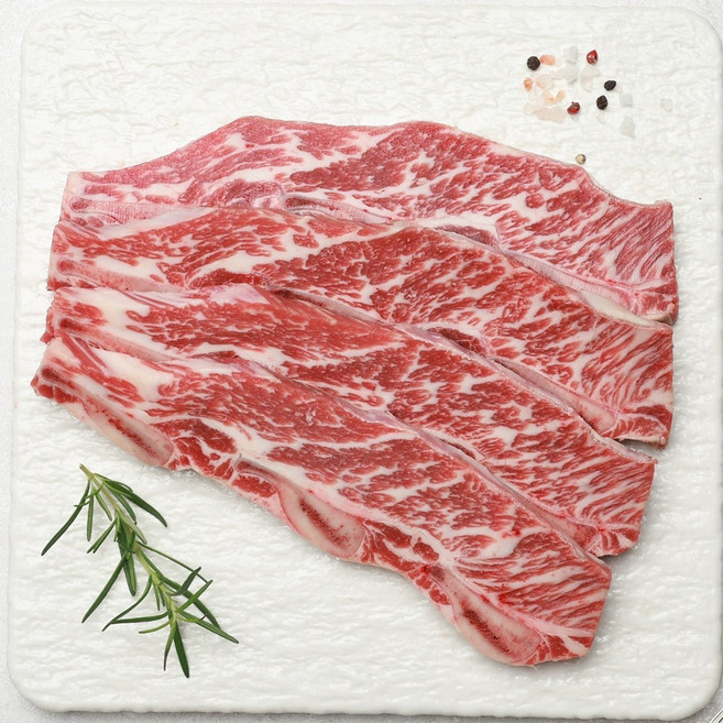 깨끗이 손질된 la갈비 부드러운 곡물육, 2개, 1kg