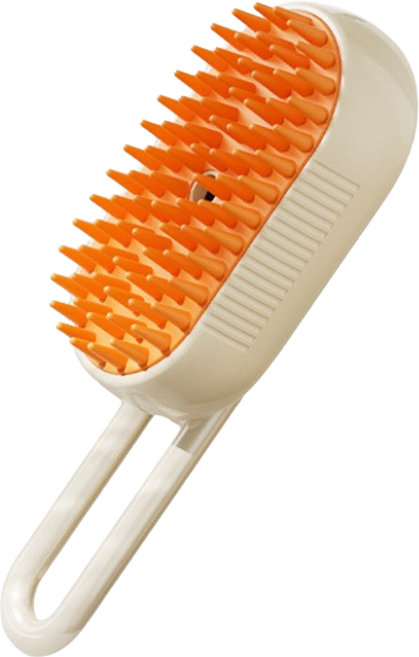 캣트럴파크 강아지 고양이 스팀 브러쉬 강아지빗 고양이빗브러쉬 스팀빗, 오렌지, 1개