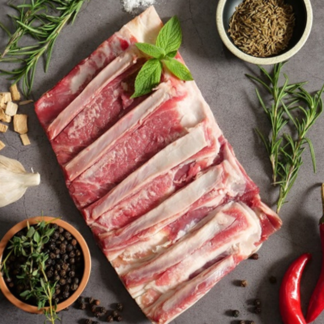 호주산 양 삼겹살 380g 집들이 홈파티 캠핑고기 구이용, 1개